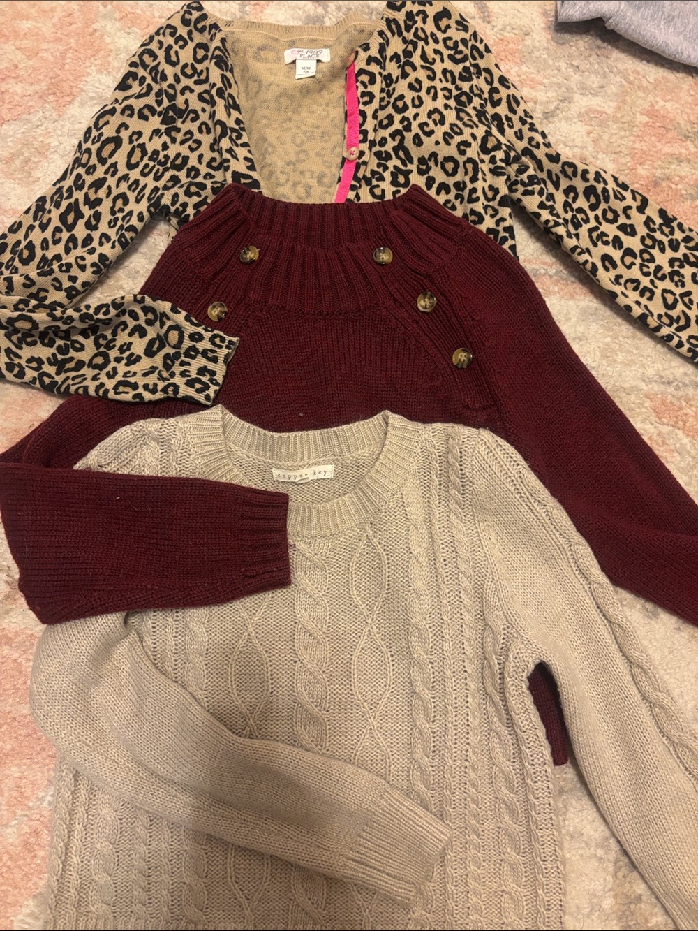 Lot of 3 little girls sweaters